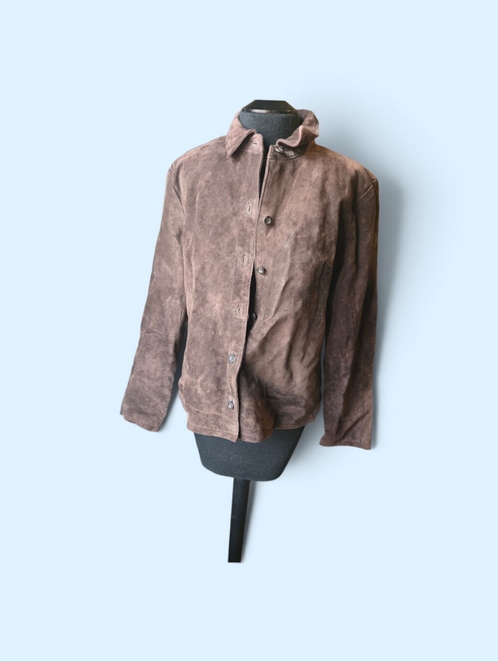 Woen's Brown Suede Button Jacket